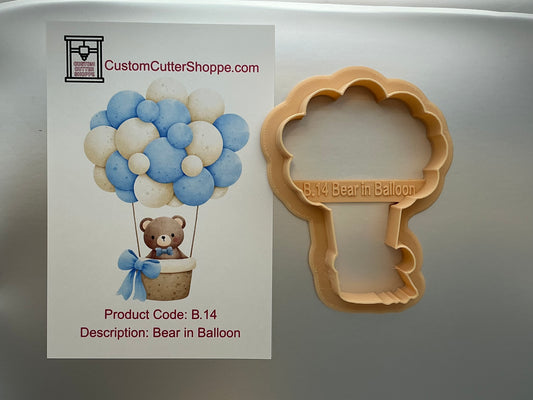 Bear in Balloons Cookie Cutter (B.14)
