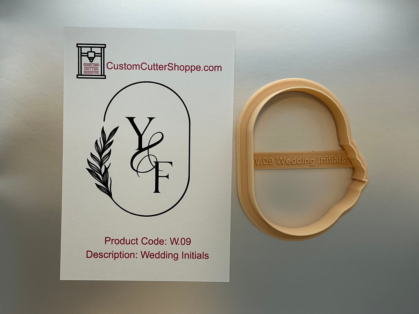 Wedding Initials Cookie Cutter (W.09)