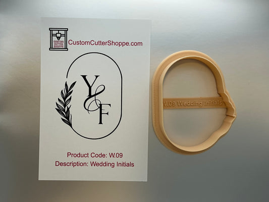 Wedding Initials Cookie Cutter (W.09)