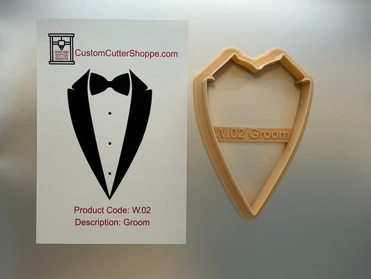Groom Tux Cookie Cutter (W.02)