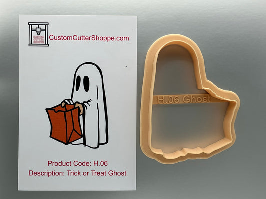 Trick or Treat Ghost Cookie Cutter (H.06)