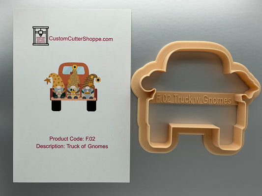 Truck with Gnomes Cookie Cutter (F.02)