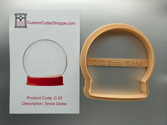 Snow Globe Peeking Cookie Cutter (C.03)