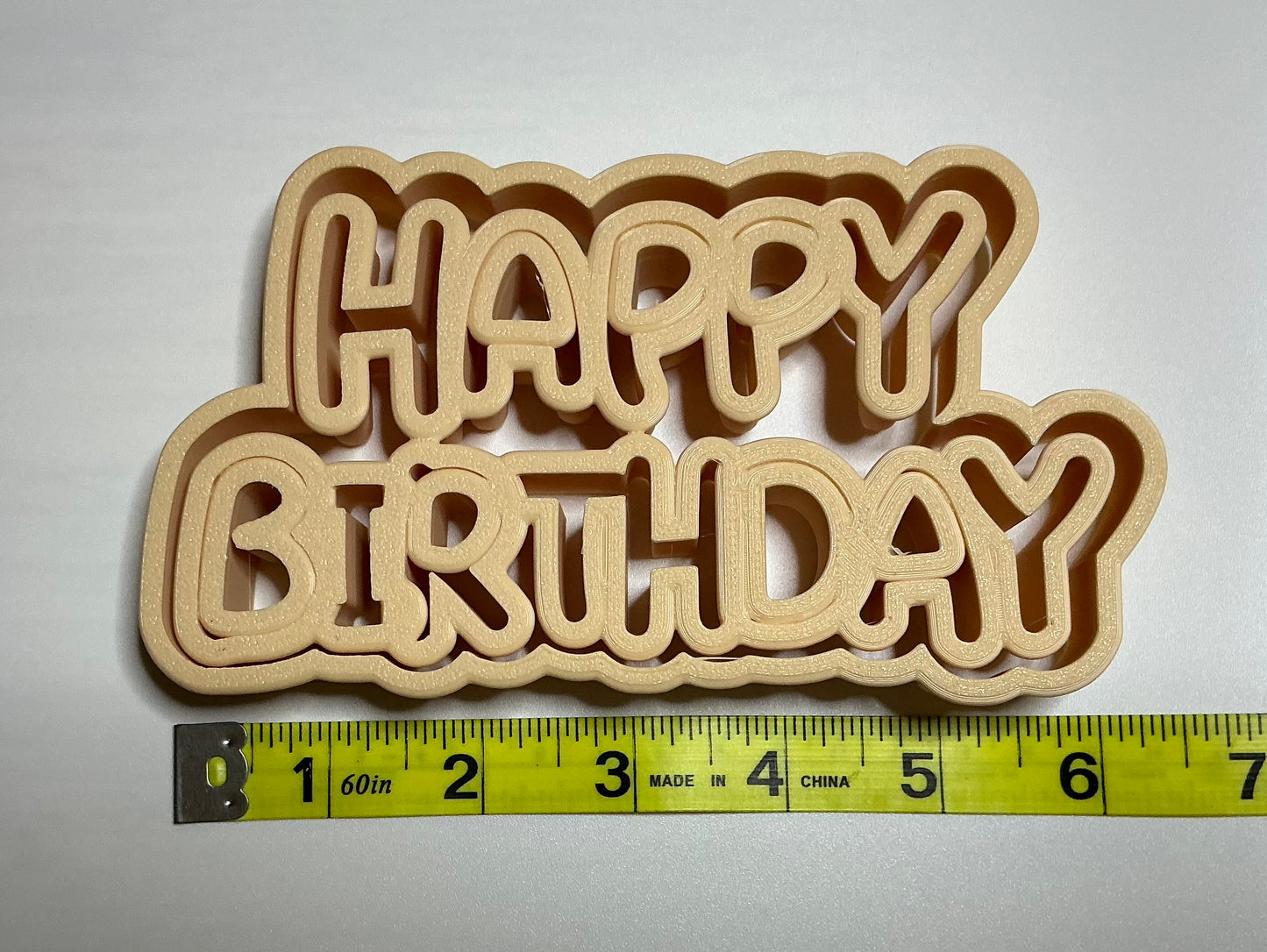 Happy Birthday Cookie Cutter and Stamp - large (BB.06)