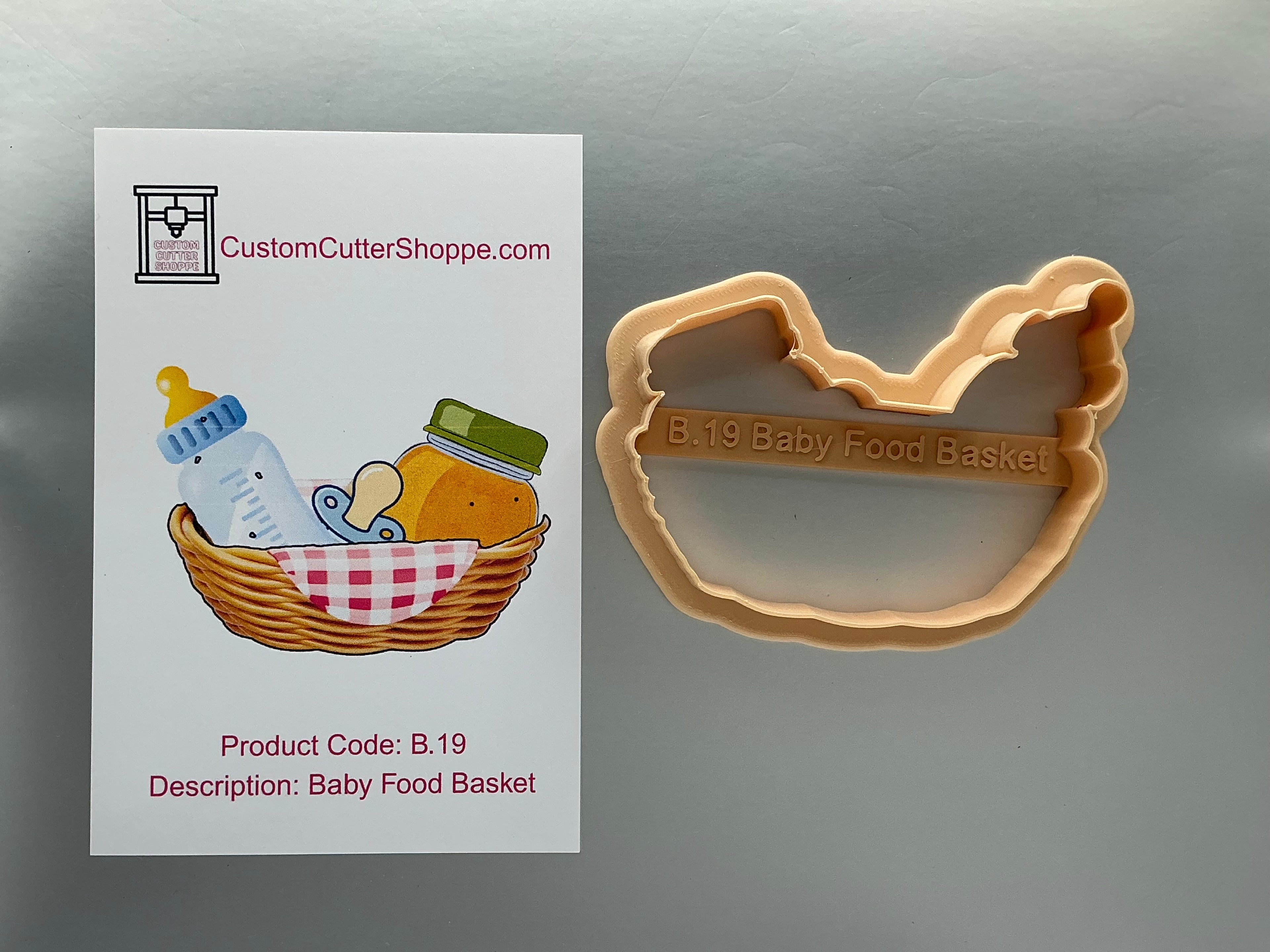 Baby Food Basket Cookie Cutter (B.19)