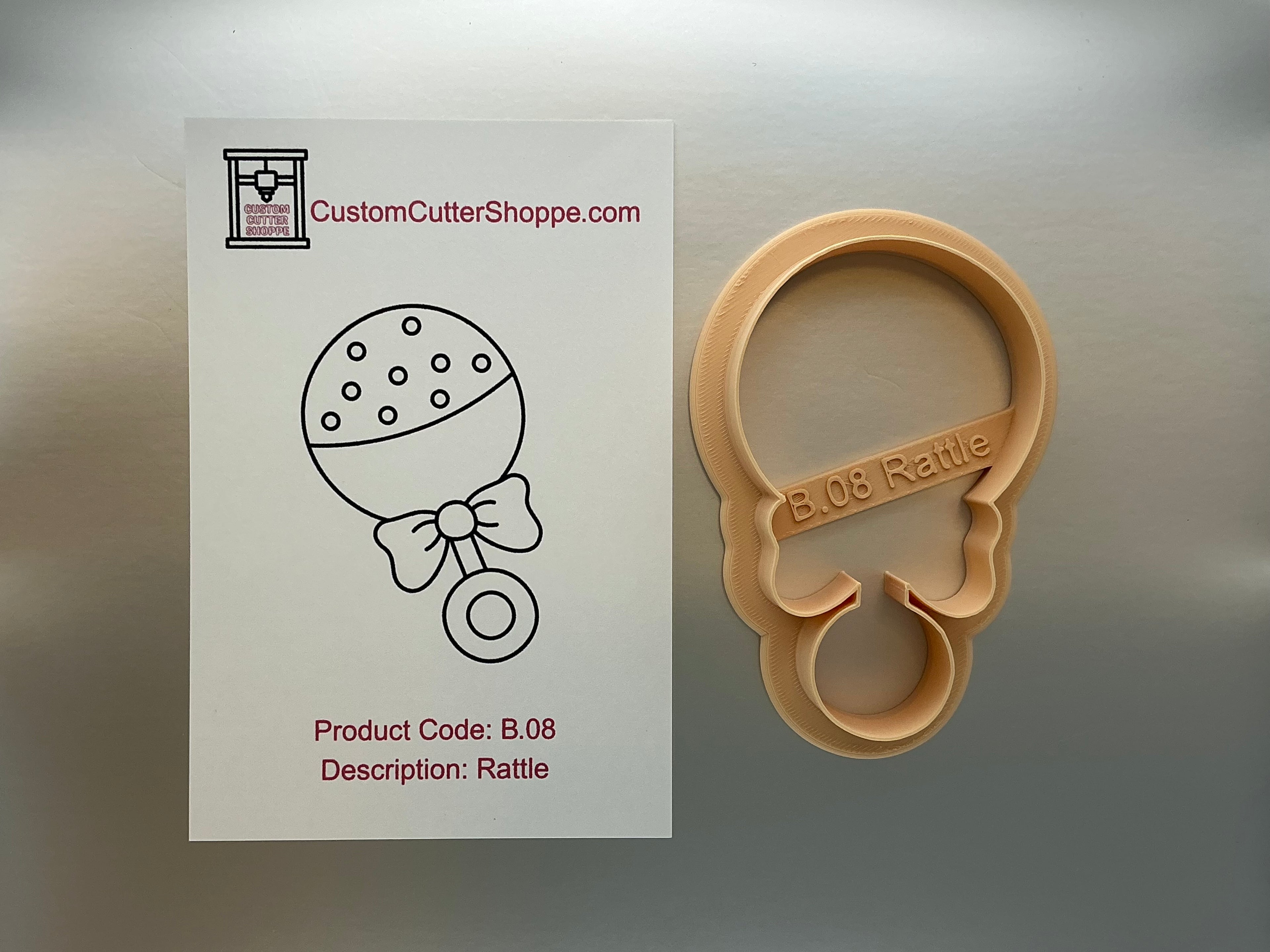 Baby Rattle Cookie Cutter (B.08)